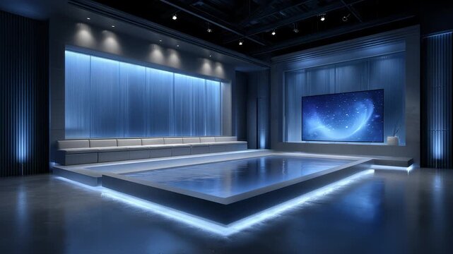 Futuristic Conference Room Digital Studio with a Sense of Technology