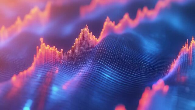 Abstract data visualization representing futuristic financial market trends - Powered by Adobe