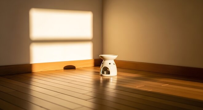 Aroma Diffuser in Room with Sunlight for Relaxing Spa Atmosphere