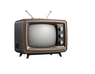 Vintage Retro Television Set with Antennas