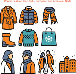 Winter Fashion Icon Set ? Eur...