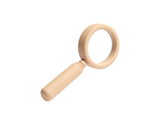 Beigy magnifying glass, side view, on dark background