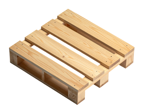 Light wood pallet dimensional top view