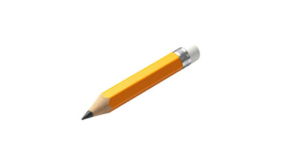 Single yellow pencil with gray eraser isolated on black