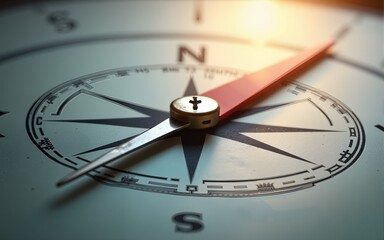 Composite image of compass pointing to leadership. High quality