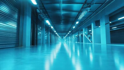 Modern warehouse interior showing storage and logistics operations - Powered by Adobe