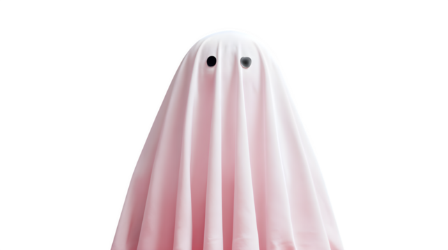 Pink Ghost, isolated on transparent background