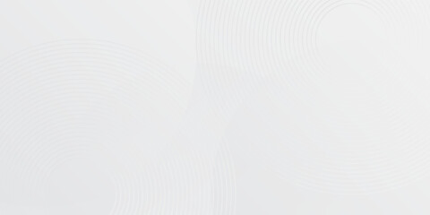White geometric abstract background overlap layer on bright space with lines effect decoration. Modern graphic design element circles style concept for banner. Eps10