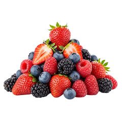 Fototapeta premium Berries Heap for Smoothie Ingredient and Nutrition Visuals 