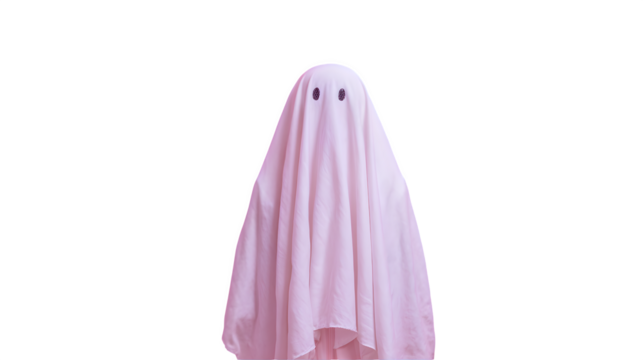 Pink Ghost Costume, isolated on transparent background