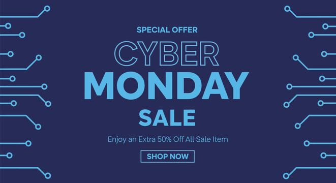 Cyber monday sale special offer shop now discount promotion ads - Powered by Adobe