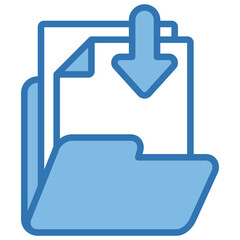 Obraz premium File Download Folder Icon