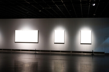 blank frame in gallery