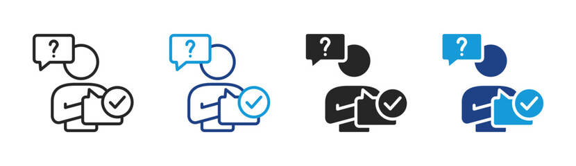 Chat Help icon set multiple style collection