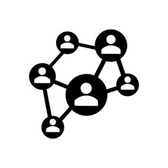 Illustration of human network connections, a symbol of communication and team collaboration in modern business.