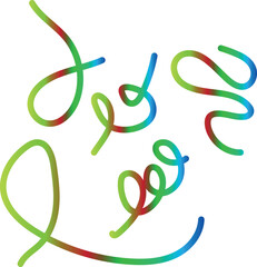 Abstract colorful flowing lines with gradient colors