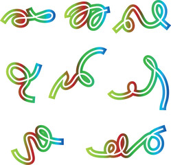 Abstract colorful wavy lines