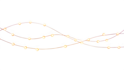 String lights festive decoration isolated on transparent background