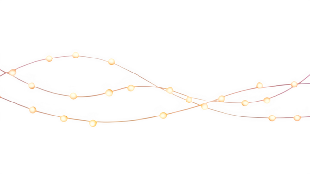 String lights festive decoration isolated on transparent background