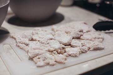 the process of cooking chicken wings