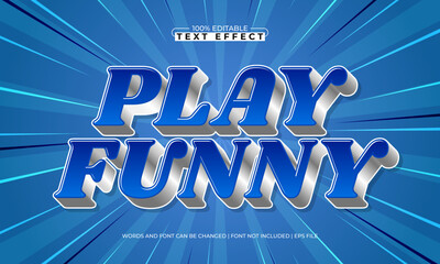 play funny editable cartoon text effect for kids play poster