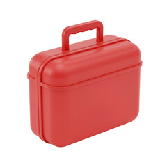 Bright Red Portable Storage Box for Tools and Small Items