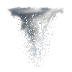 Obraz premium White Smoke with Bubbles Rising on Black Background for Artistic Effects