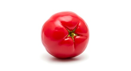 Red tomato isolated on white background