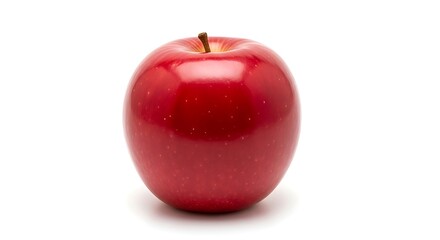 A single red apple isolated on white background