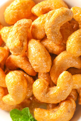 Crispy Fried Vietnamese Salt-Baked Cashew Nuts with Golden Amber Coating