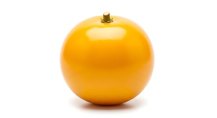 Single yellow tomato isolated on white background