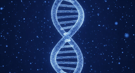 dna strand on blue background