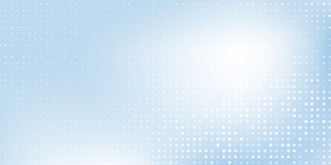 Abstract dotted light blue background with sheer waves. Halftone pattern design soft circle geometric