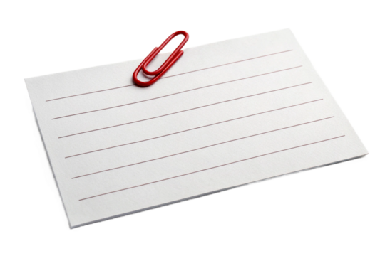 note paper with clip