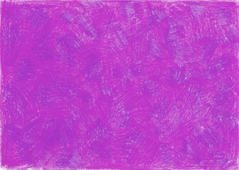 Vibrant, textured background in a solid fuchsia, magenta, purple color. Created with colored pencil or crayon hatching and shading, giving a handmade, grainy, and artistic finish. Abstract decor.