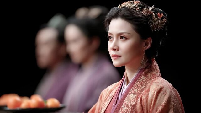 Tang Dynasty court lady shows dignity and elegance