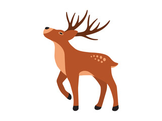 Deer Cartoon Merry Christmas Illustration
