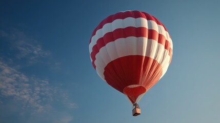 Naklejka premium A hot air balloon tethered to clean reflective ground surface decorated with Austria flag Perfect lighting reveals fabric