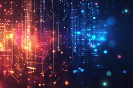 mystical glowing abstract tech backdrop 