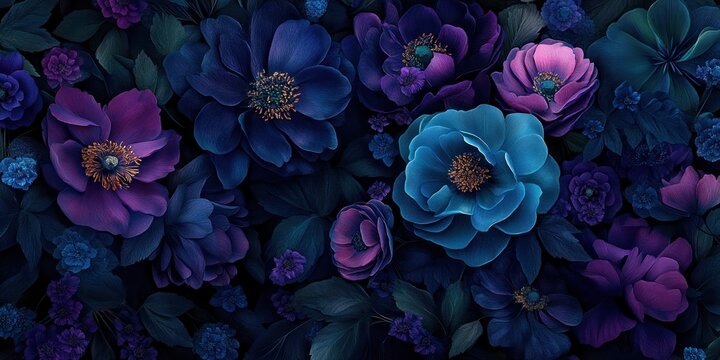 dark vintage moody floral backdrop