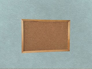 Fototapeta premium The green background in the image is a brown sticky whiteboard with sturdy edges, used for hanging or placing pins to show work on the board from soft brown wood, soft wood texture Beautiful.