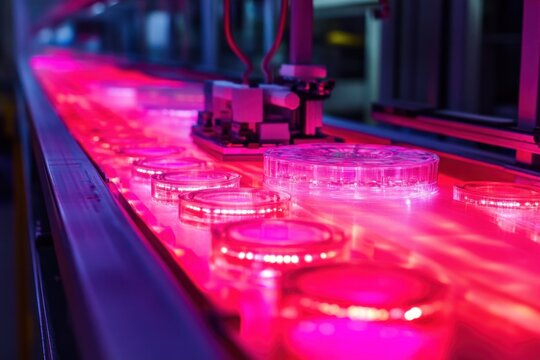 production line of LED lights