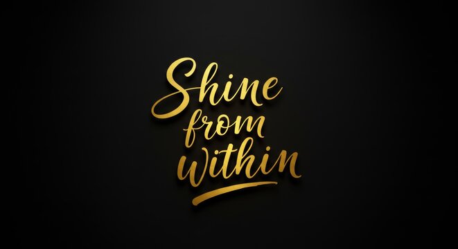 Golden script radiates uplifting energy