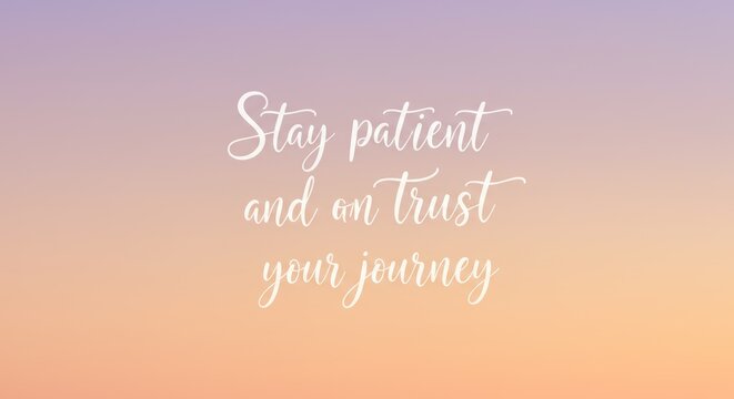 Inspiring message in soft sunset hues