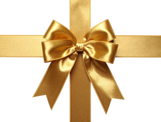  Metallic Gold Gift Ribbon with Elegant Looped Bow Wide Angle Transparent 