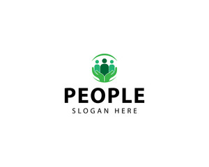 Creative People Connect Logo. Minimal Together Unity Logo Diversity. Partnership Logo Icon Symbol Vector Design Inspiration.