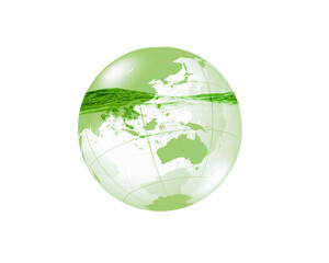 Globe isolated on white background. Vector illustration.