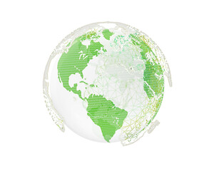 Globe isolated on white background. Vector illustration.