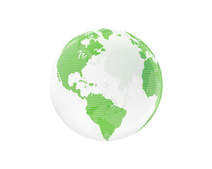 Globe isolated on white background. Vector illustration.