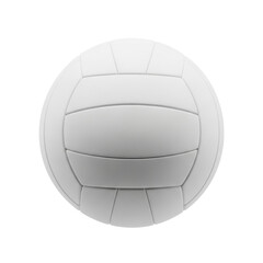 A transparent volleyball, new with distinct hexagonal/pentagonal panels and smooth synthetic texture, perfectly centered on a seamless transparent background, professional product photography